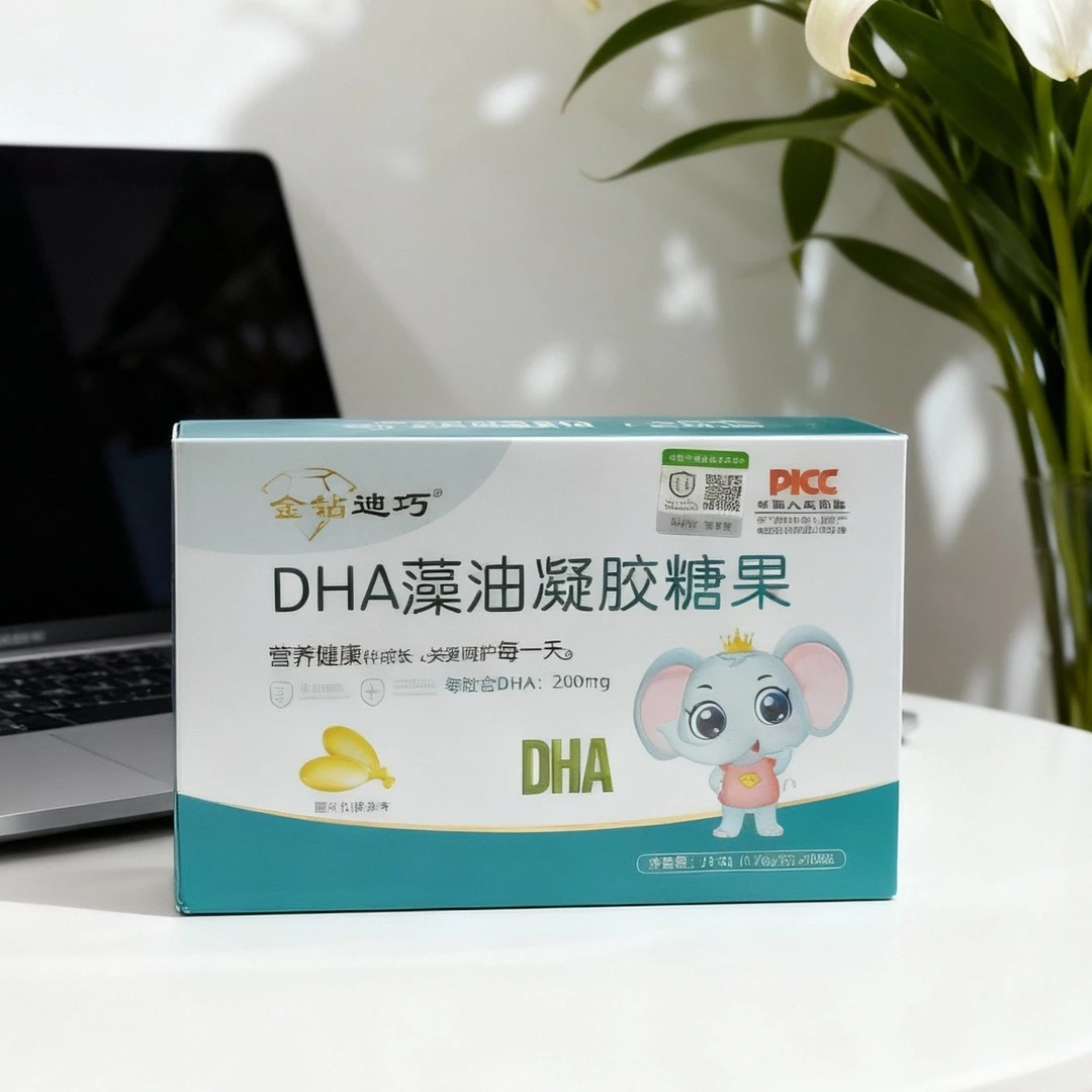 （到手3盒）金钻迪巧藻油DHA凝胶糖果一盒30粒