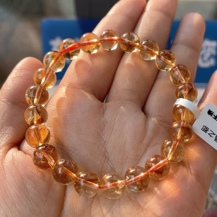 水晶手串未镶嵌黄塔金