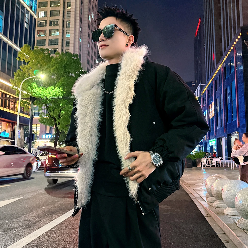 爆款座山雕棉服男款潮牌轻奢高级感男装冬季新款外套痞帅连帽棉衣