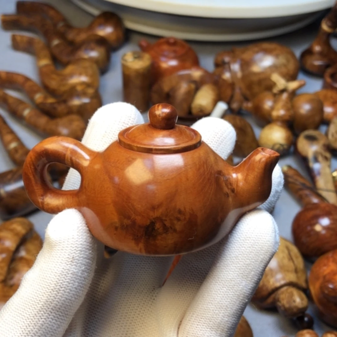 【闪购商品】木刘*军麻梨疙瘩火琉璃手把件