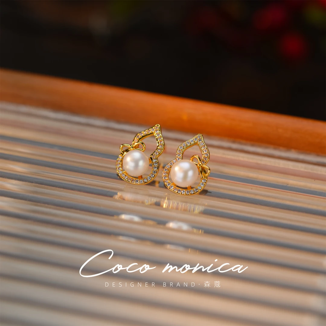 【小霞珠宝】S925银针 百搭法式简约古法经典精致淡水珍珠耳饰WA647