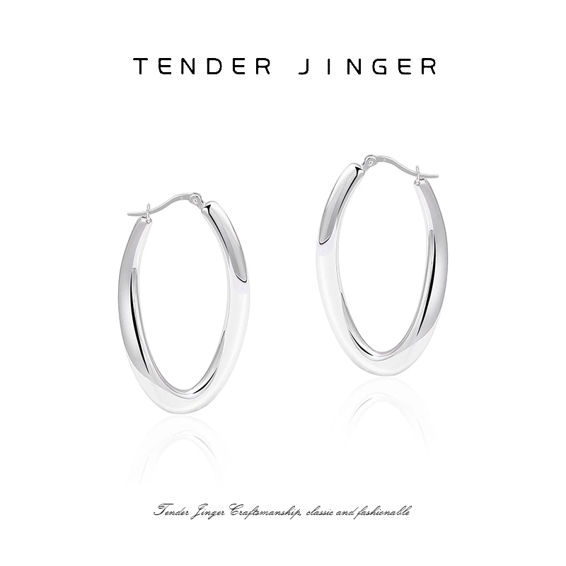 Tender Jinger 925银耳饰 25新款高级旋转轻奢耳圈