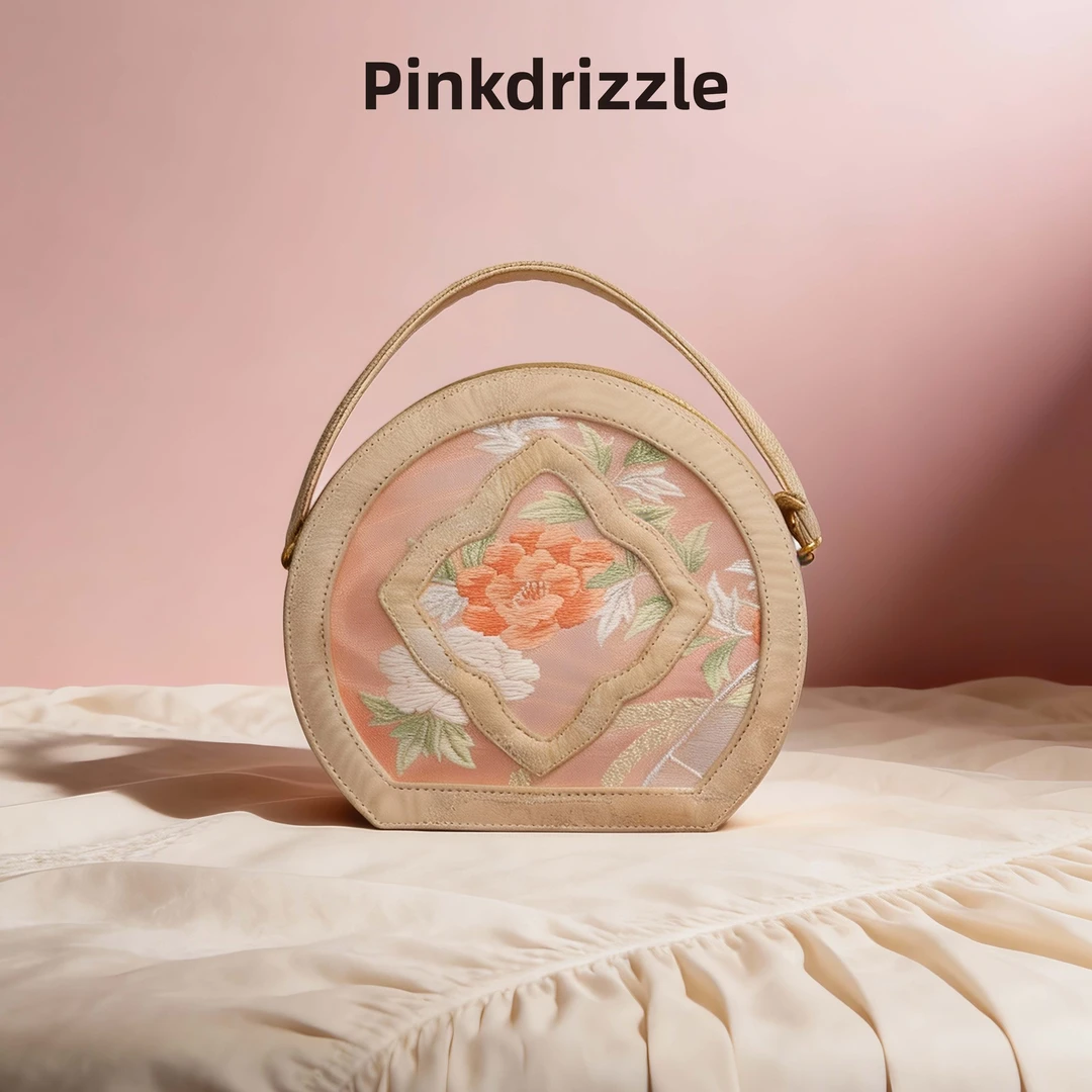 Pinkdrizzle琮瑢【苏州园林花窗系列】唐锦西阵织“柿柿如意”拎包