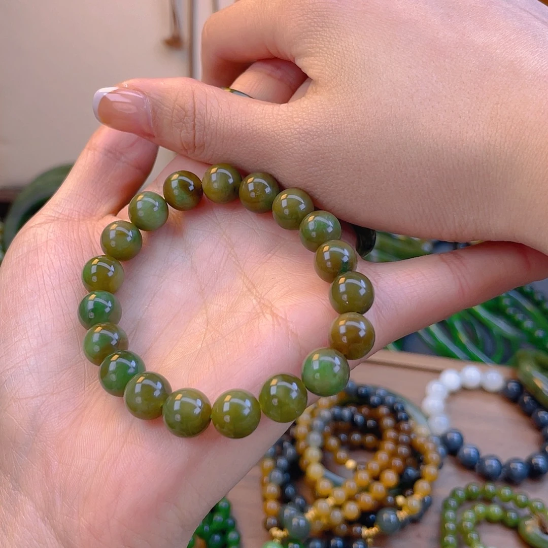 和田玉未镶嵌手链1