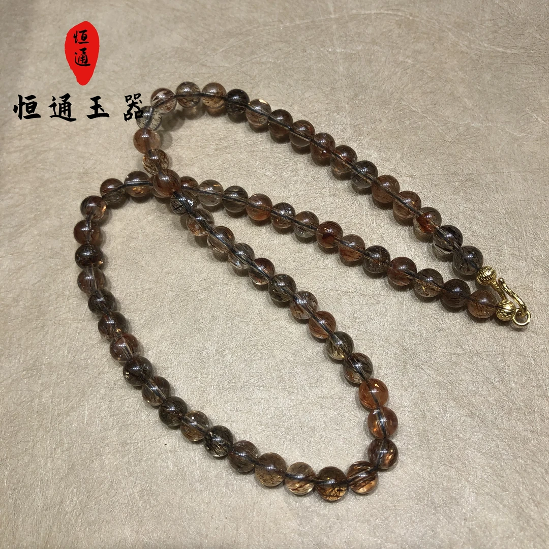 收藏级毕业天然黑金超七项链时尚百搭7mm-1-520