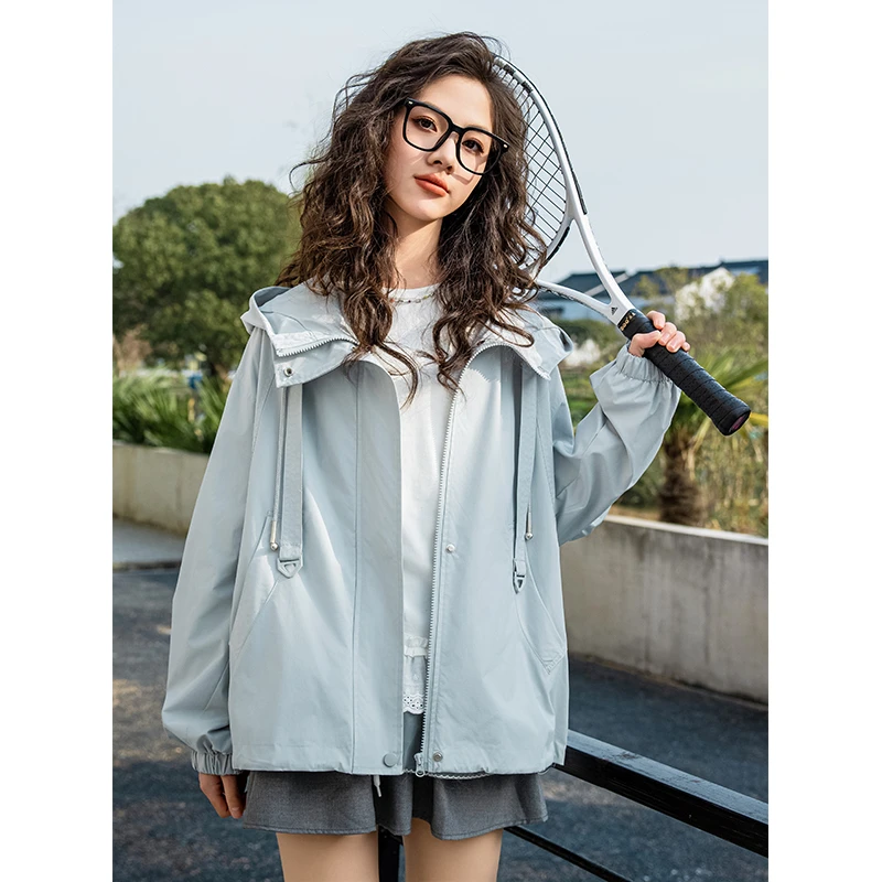 女童冲锋衣外套春装2025新款时尚女大童户外长袖上衣