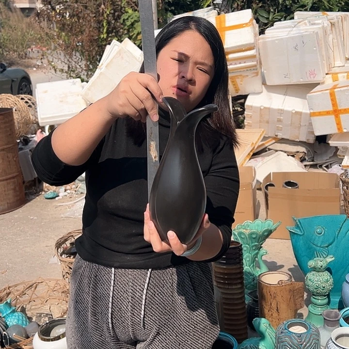 瓶高度27厘米口径9厘米微瑕捡漏