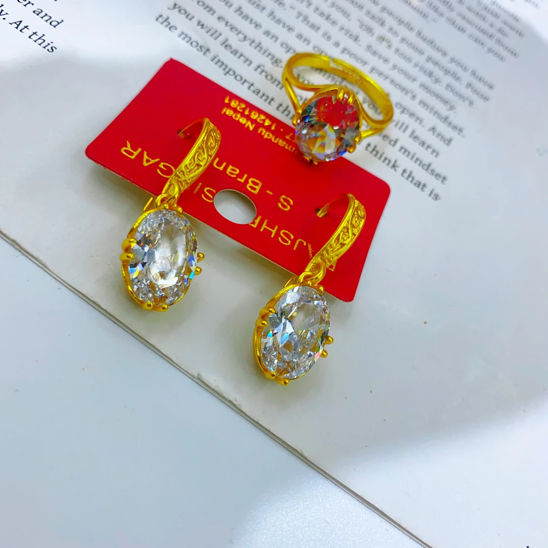 合金玻璃耳饰 粉丝福利 nipal altun pason耳环戒指 可以调节大小