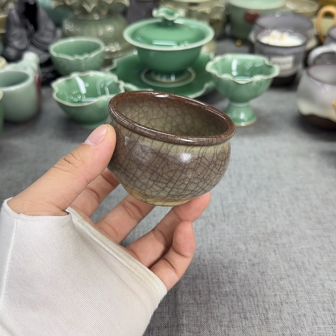 【茶器黄先生】传世哥窑手工杯
