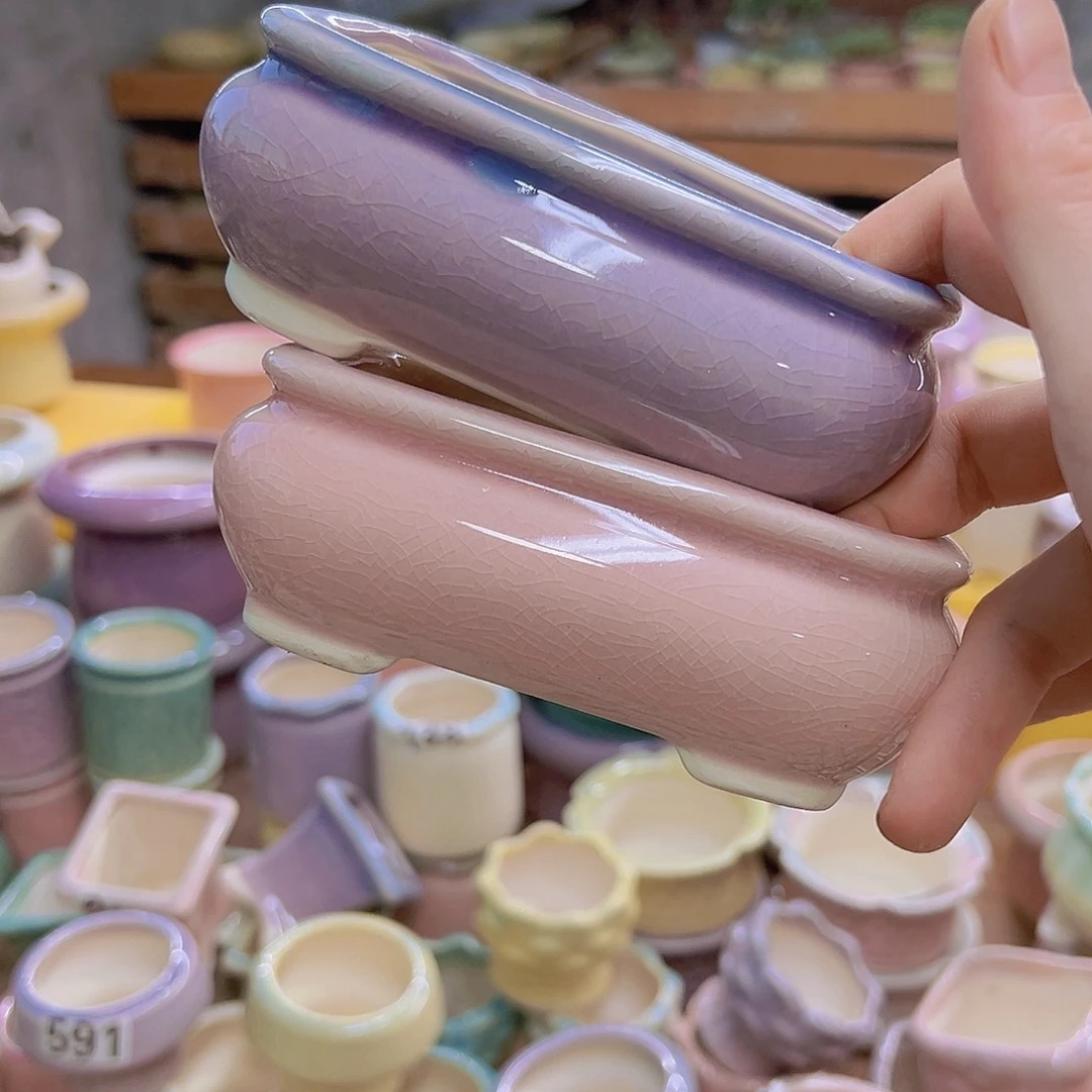 陶瓷花盆当场满12包邮