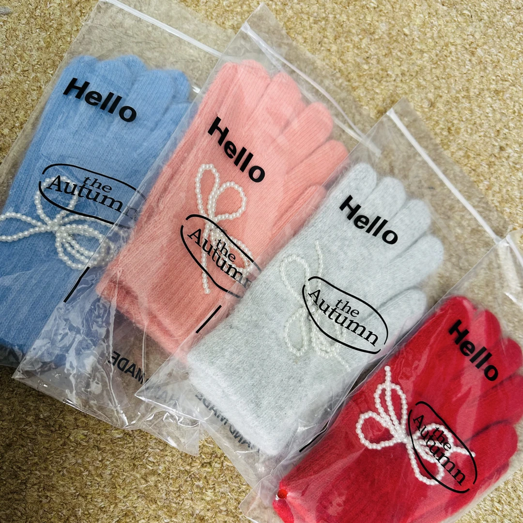 2025新款兔毛五指韩系加厚手套