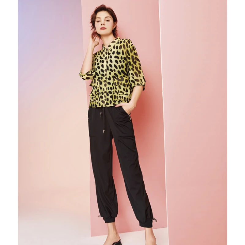 台湾品牌女装春夏新款时尚气质休闲裤子 芳3075C