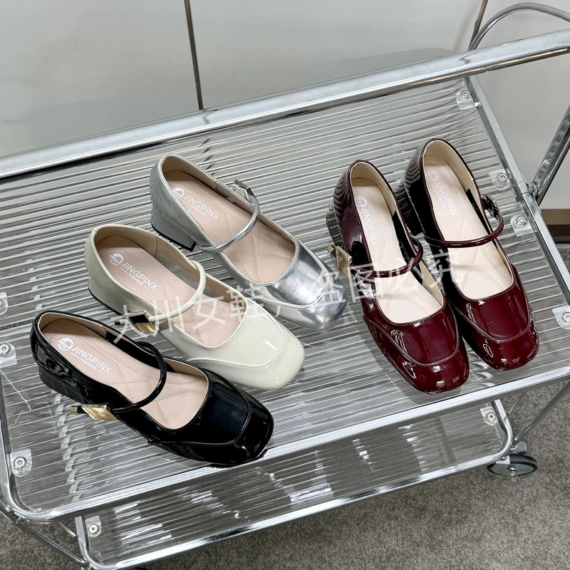 【Ciafoce纤芙森】008复古时尚薄款高跟法式女鞋一字带春季休闲风