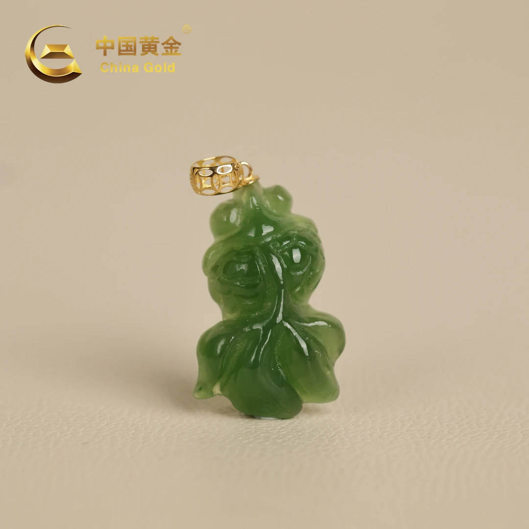 【中国黄金】运佑 | 和田玉*吊坠*18K金镶嵌-D5265-Y
