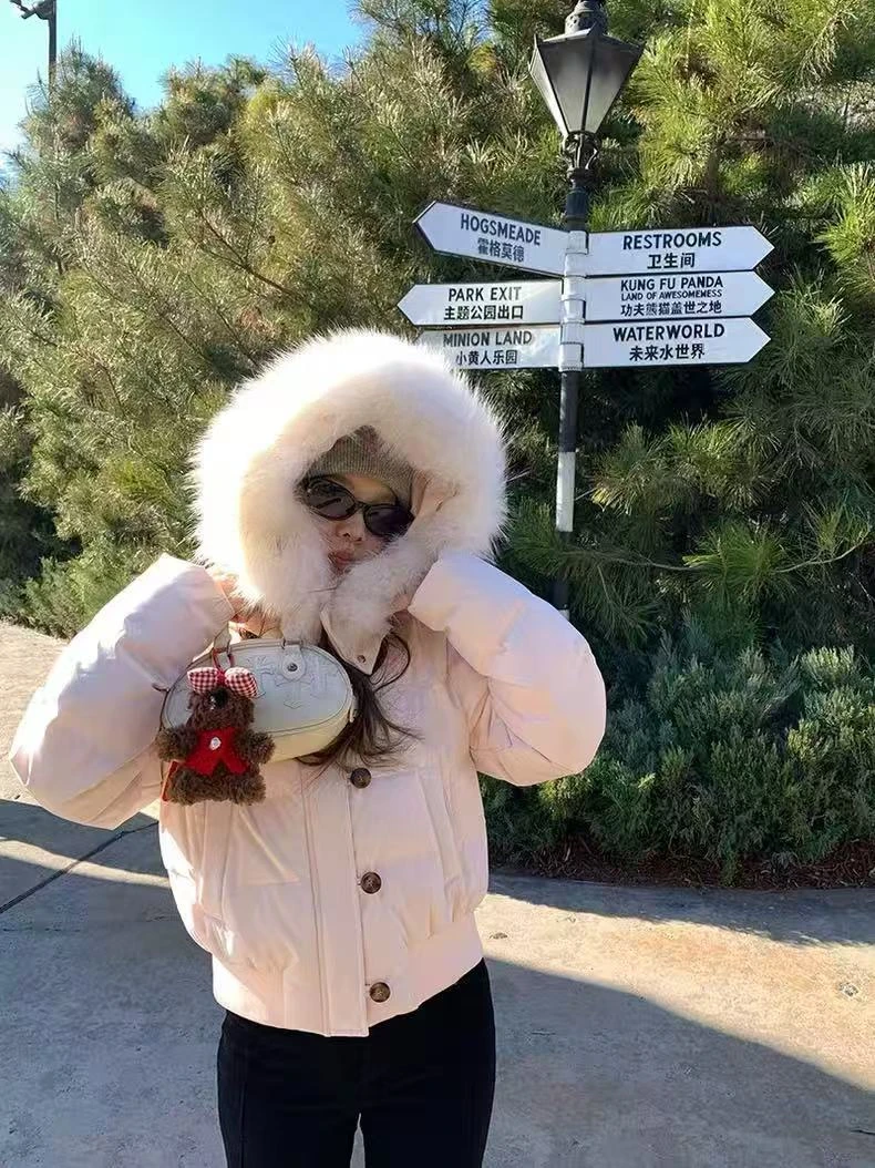 棉衣女连帽中长款百搭冬季短款常规款棉服秋冬保暖206