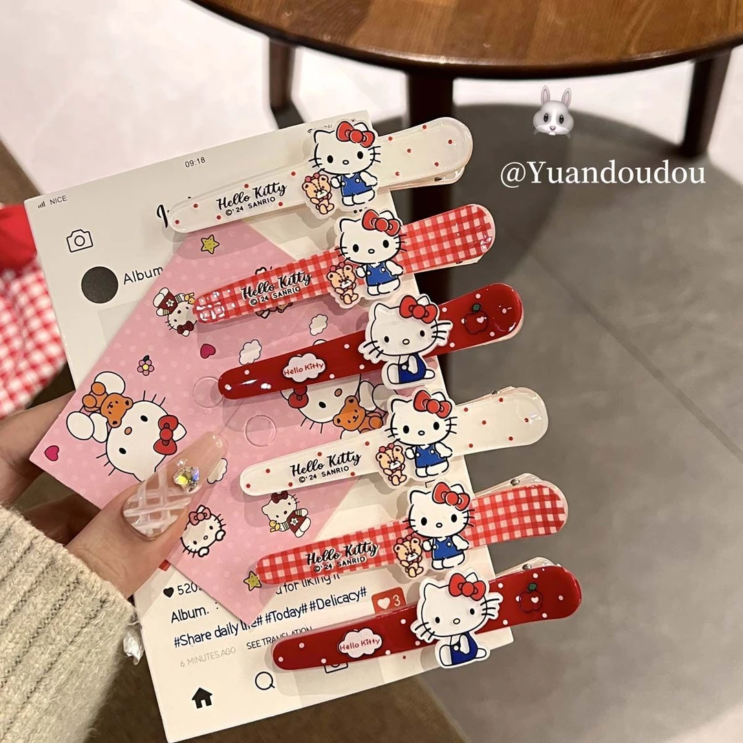 三丽鸥凯蒂ins鸭嘴刘海趣味发饰可爱日系卡通n