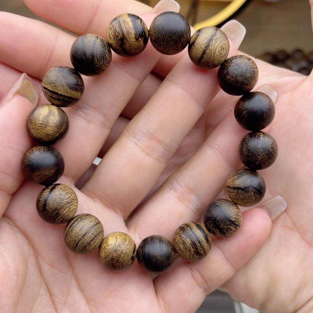露***锡手串沉香越南芽庄白棋楠留疤