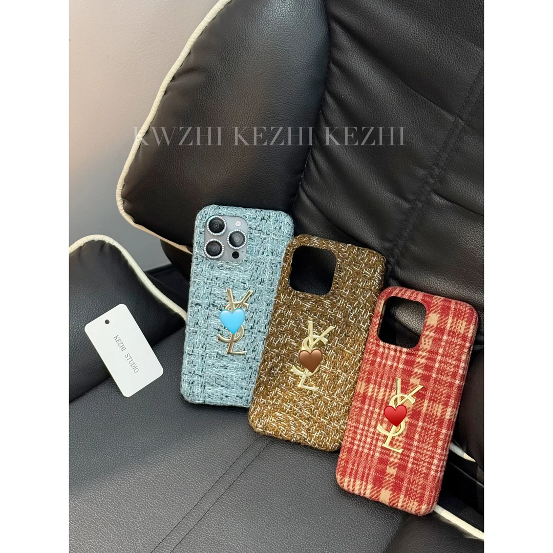 【壳之】新款时尚YS粗花呢适用苹果16/15/14Promax13高级防摔手机壳