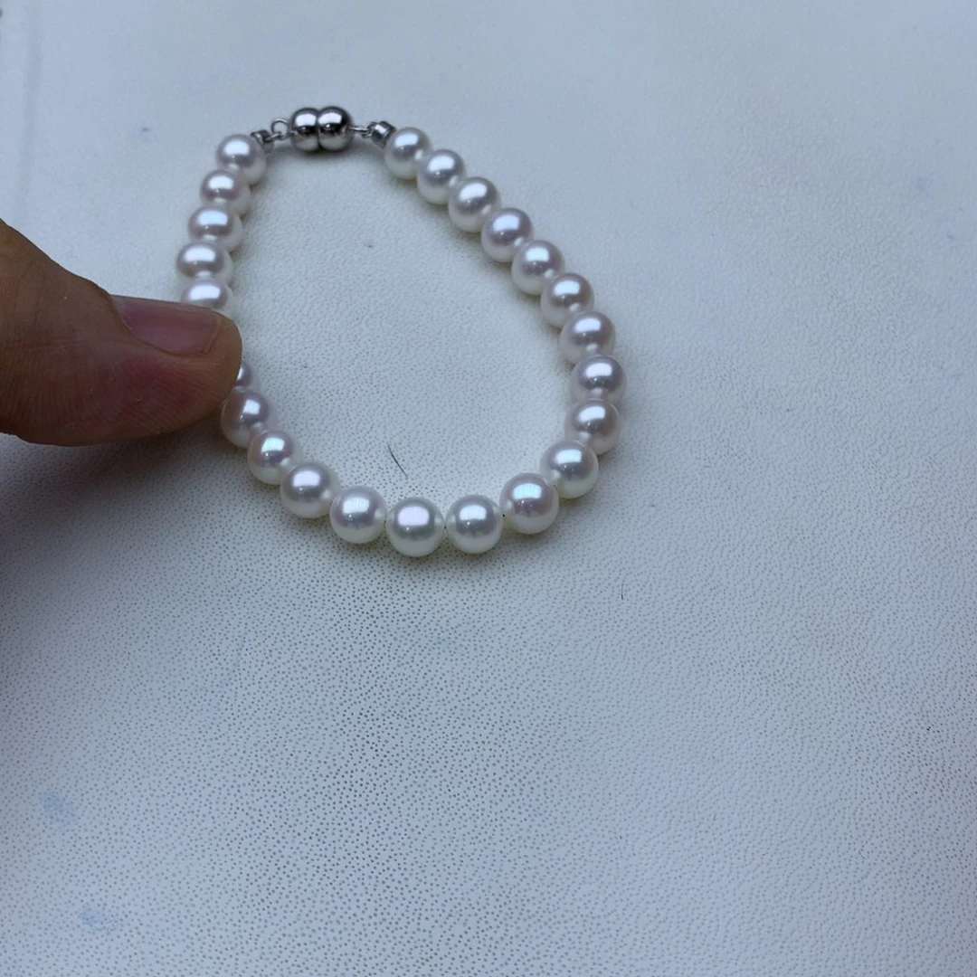 h***j淡水珍珠手链银S925镶嵌