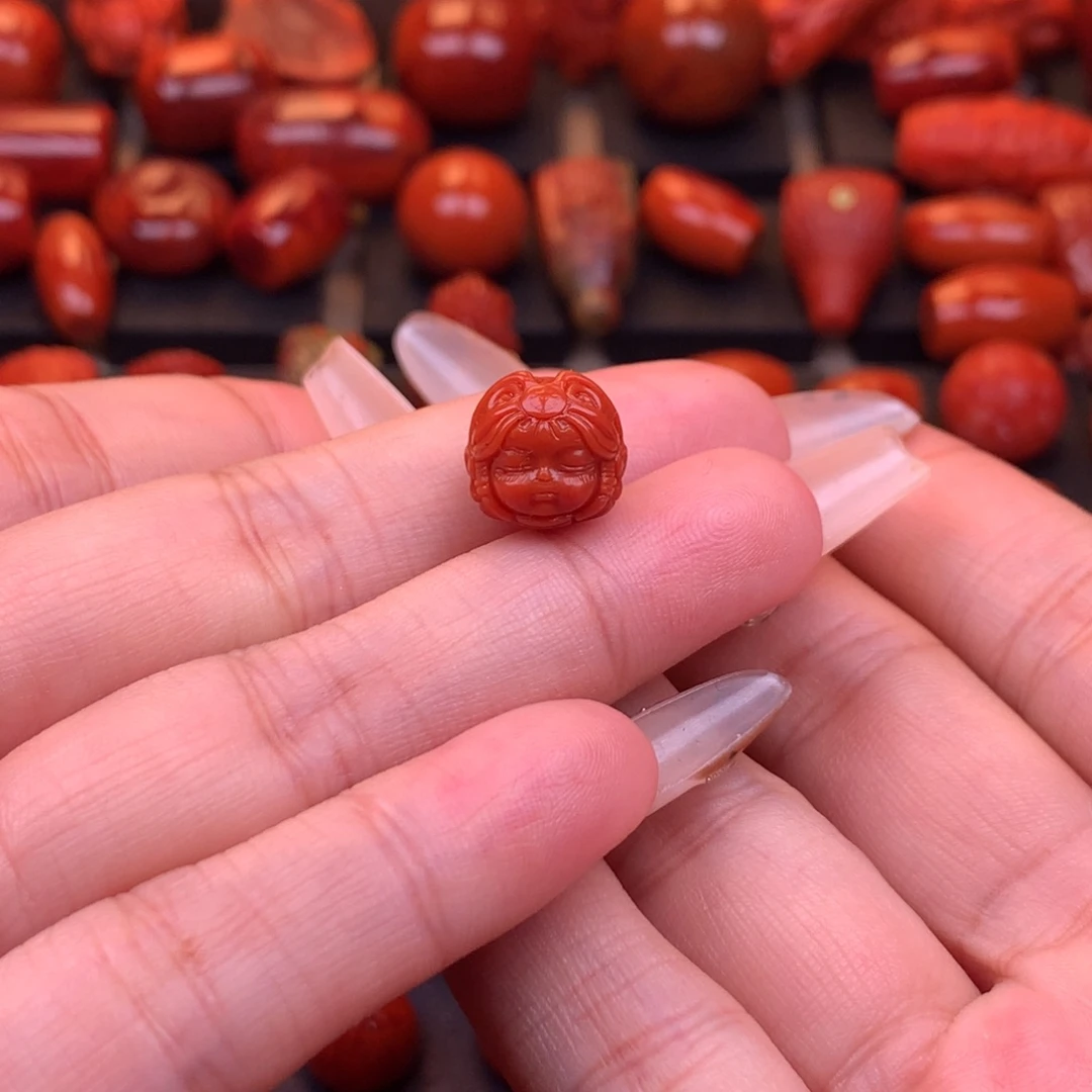 南红玛瑙未镶嵌川料原矿苏工扎基拉姆圆珠11.8mm