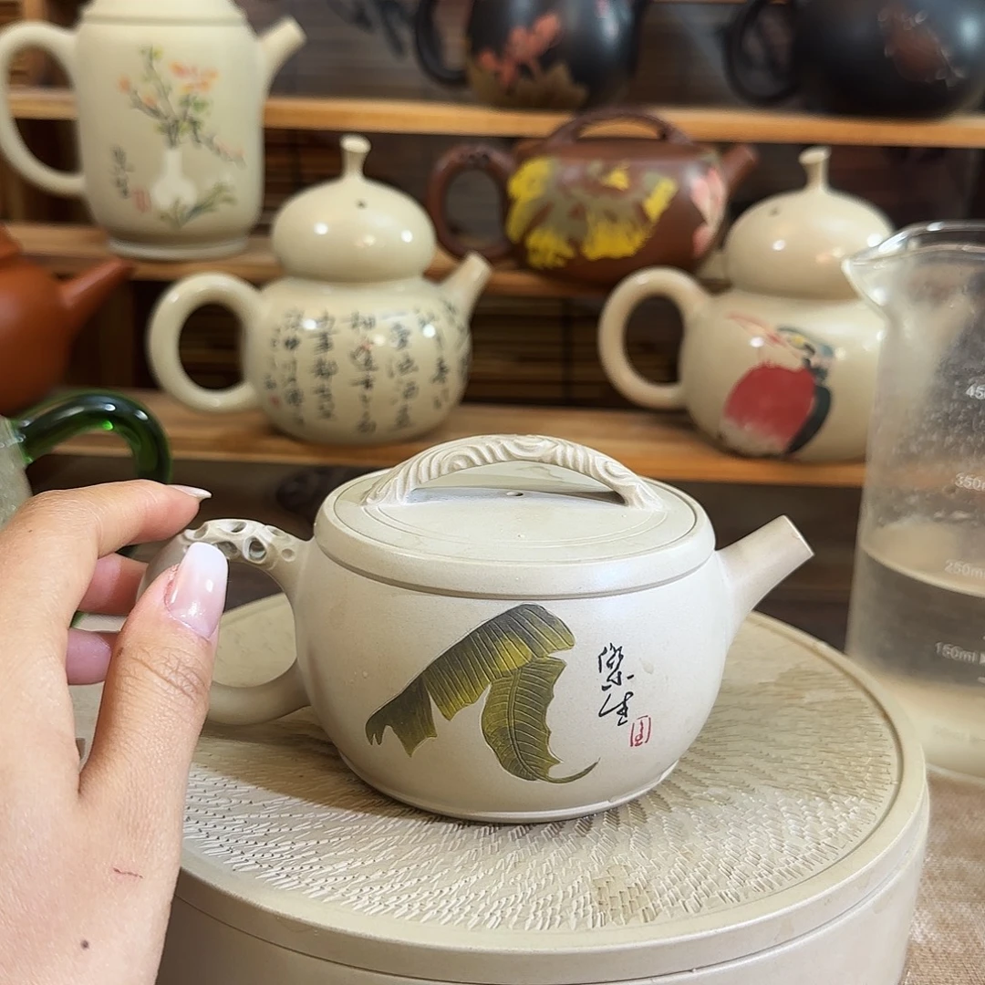 @***瑞建水紫陶全品全手工彩填壶