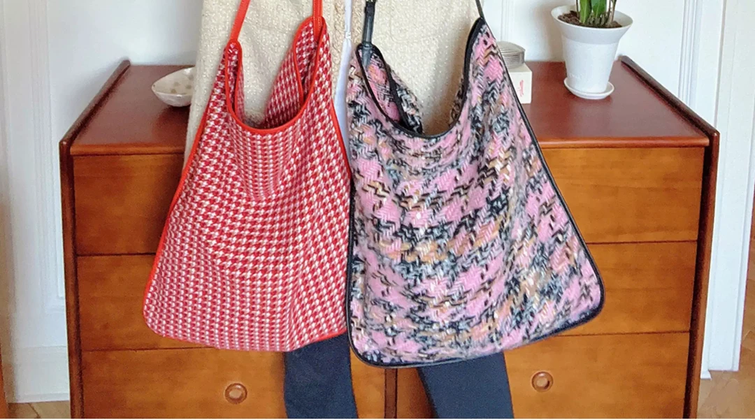 CTANDJIM进口花呢松弛随性腋下包 购物袋