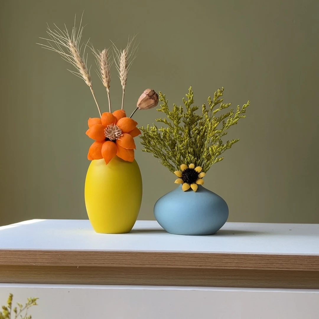 摆件花瓶带花高度20-30厘米左右