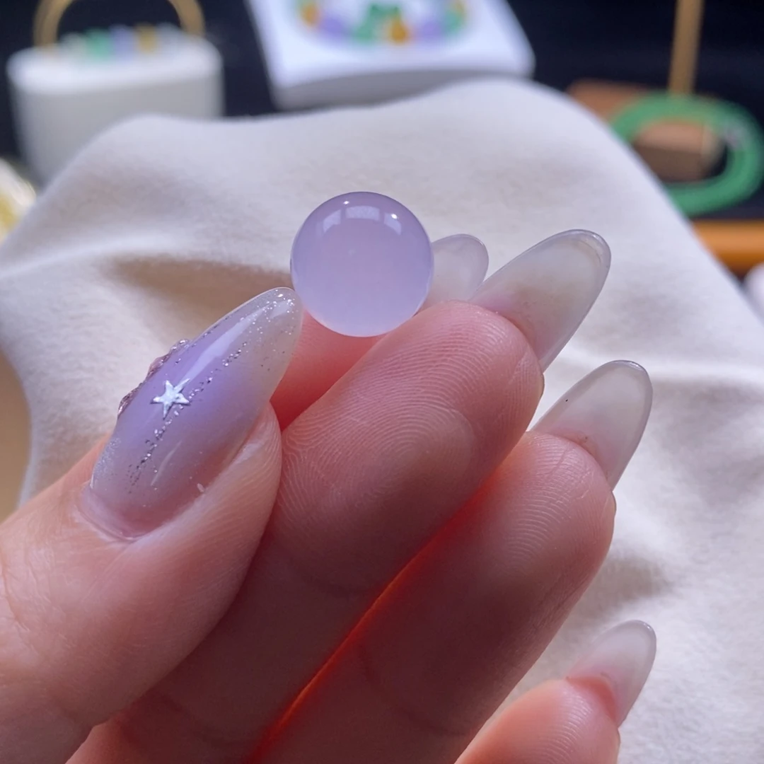 翡翠未镶嵌颈饰翡翠冰粉珠卡11.3mm