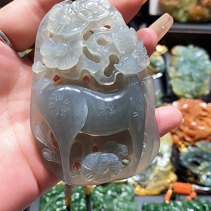 岫玉未镶嵌毛衣链