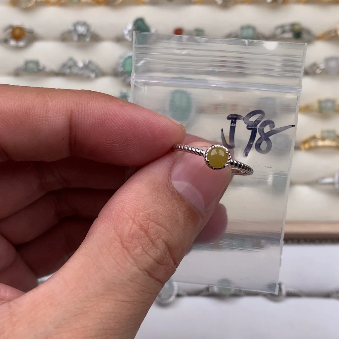 翡翠银S925镶嵌戒圈598