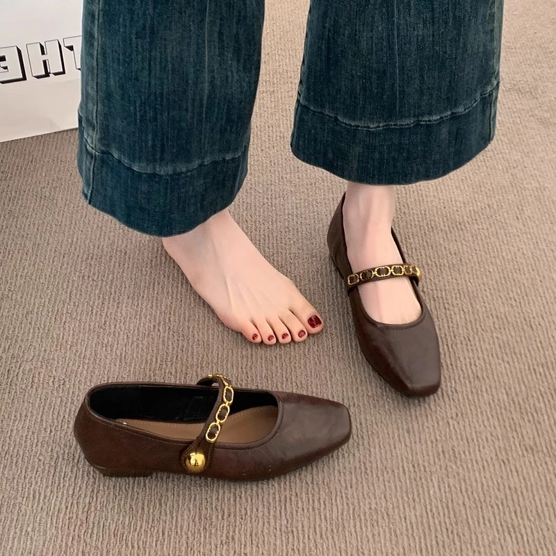 法式复古小单鞋女2025新款夏季绝美小跟鞋浅口玛丽珍女鞋子配裙子