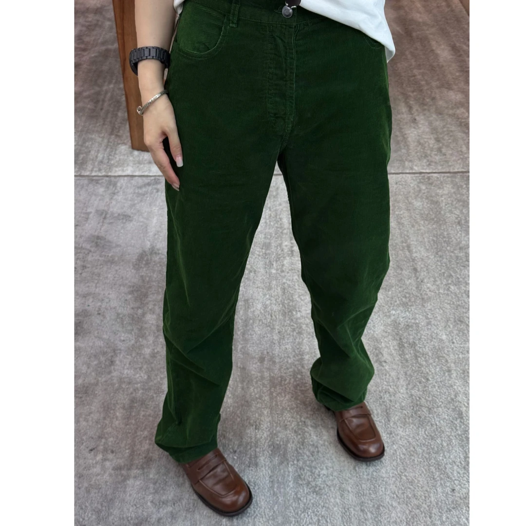 【CHU/2025SSNEW】 《绿垣》灯芯绒直筒裤NH25102