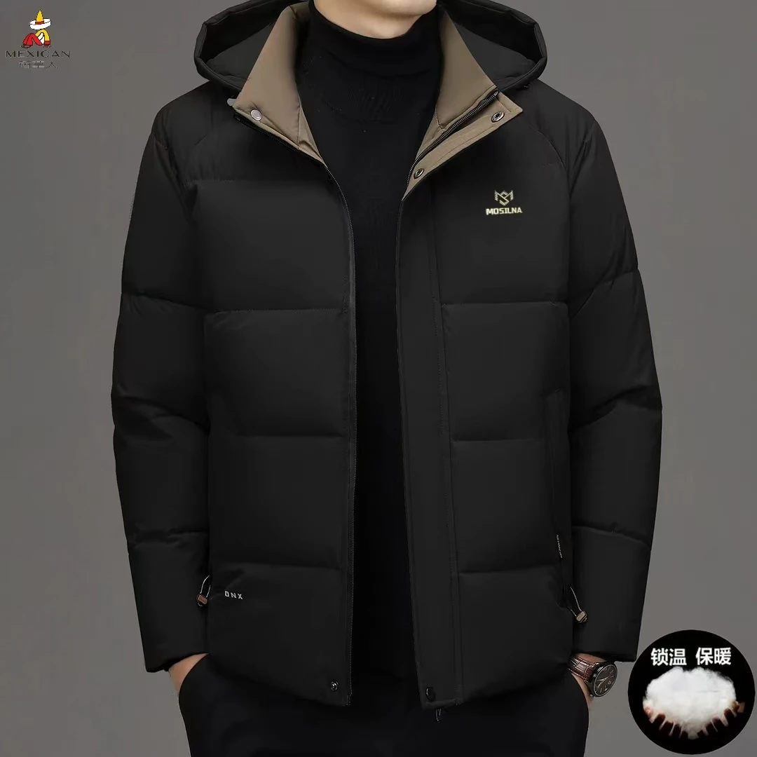 稻草人男士新款棉袄外套可拆卸连帽秋冬保暖棉衣舒适防寒棉服