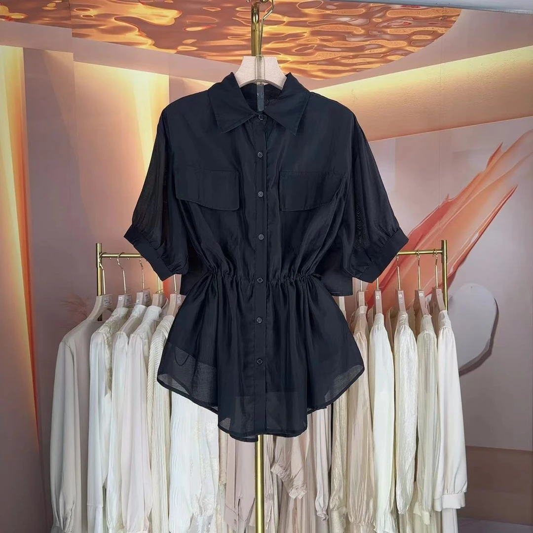 现货【RG517】2025新款休闲风·时尚气质百搭减龄收腰显瘦女装小衫