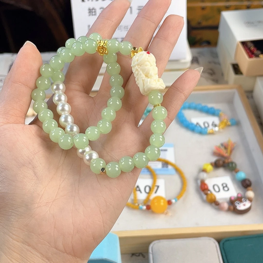 针钠钙石手饰银S925镀金镶嵌