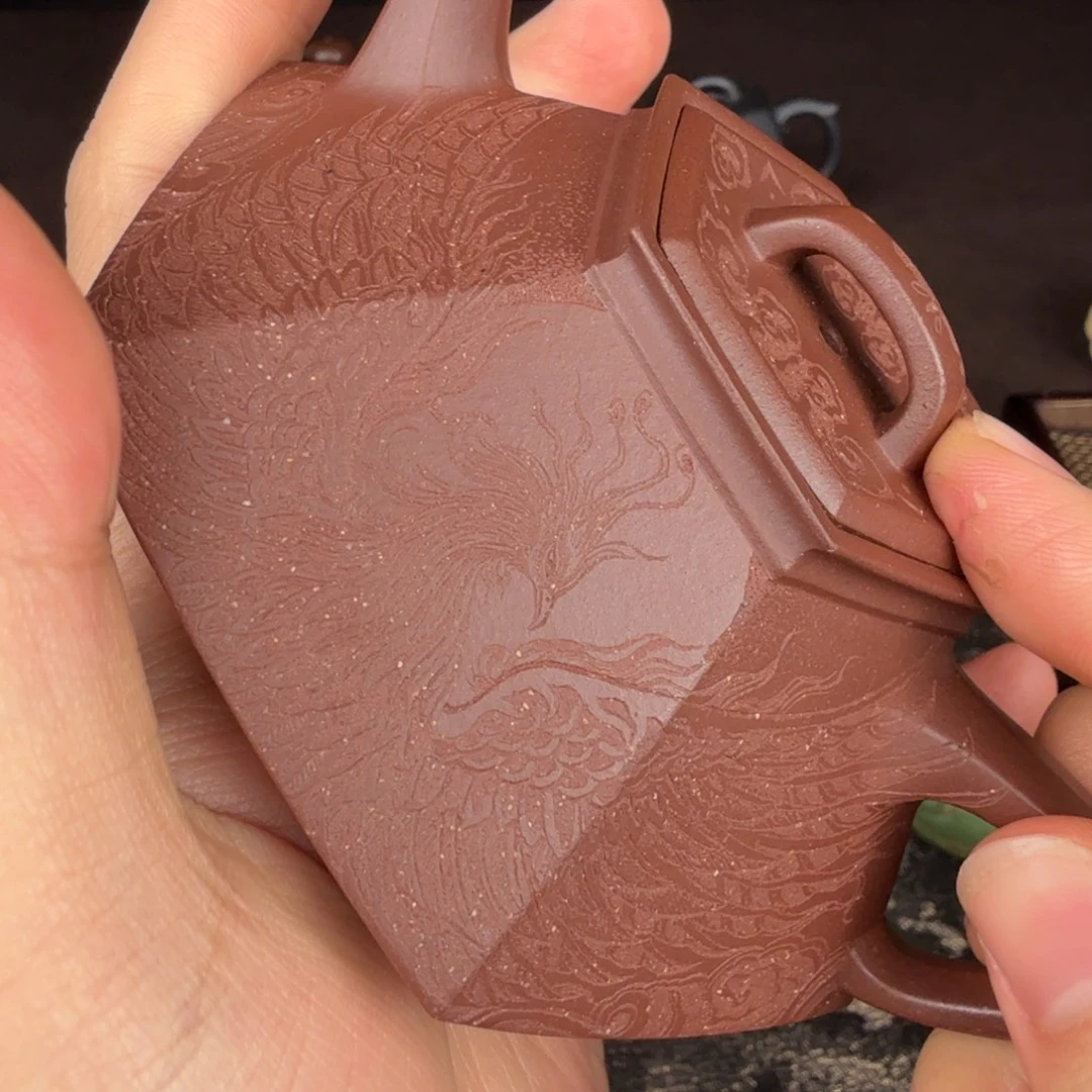 瞿***瞿紫砂茶壶六方客瓢紫砂壶