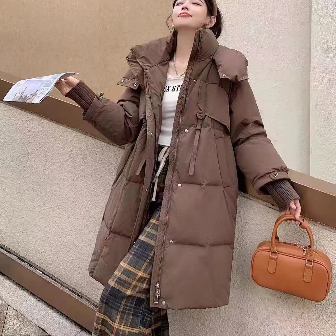 88115女款冬季长款习习棉服