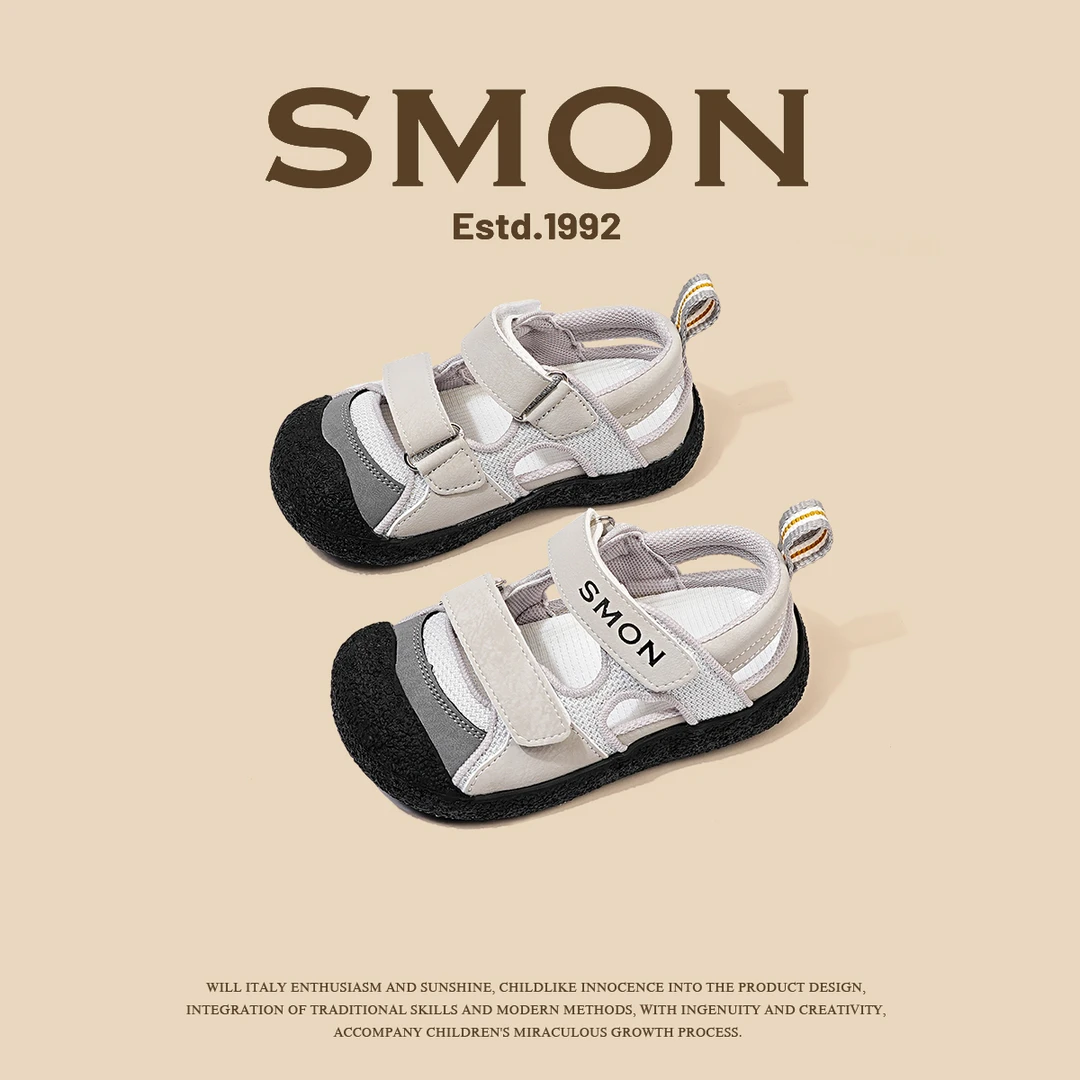 书萌童鞋儿童凉鞋夏款女童鞋子户外朔溪鞋透气网布男小童运动凉鞋