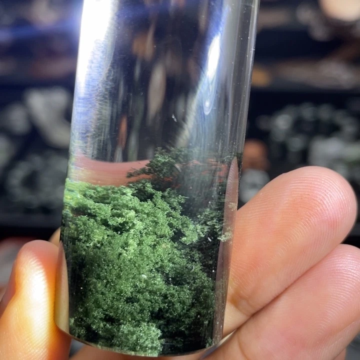 颈饰未镶嵌水晶绿幽灵聚宝盆柱子定制