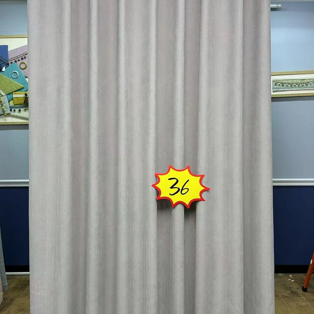 36号新款卧室遮阳挂钩式飘窗客厅遮光成品窗帘