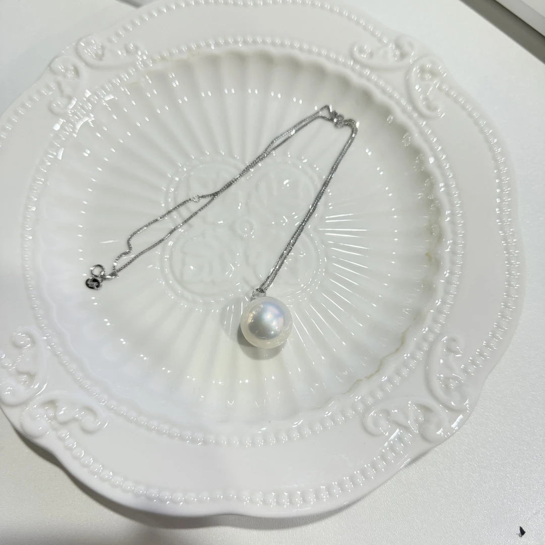 【暹罗珠宝】天然珍珠'冷萃'大点位龙珠珍珠吊坠 16-17mm 86002