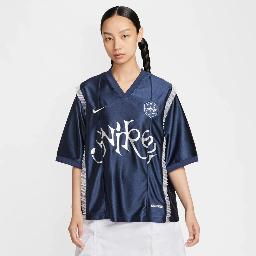 耐克女子复古球衣风短袖球衣秋季新款超宽松半袖 II1939-410