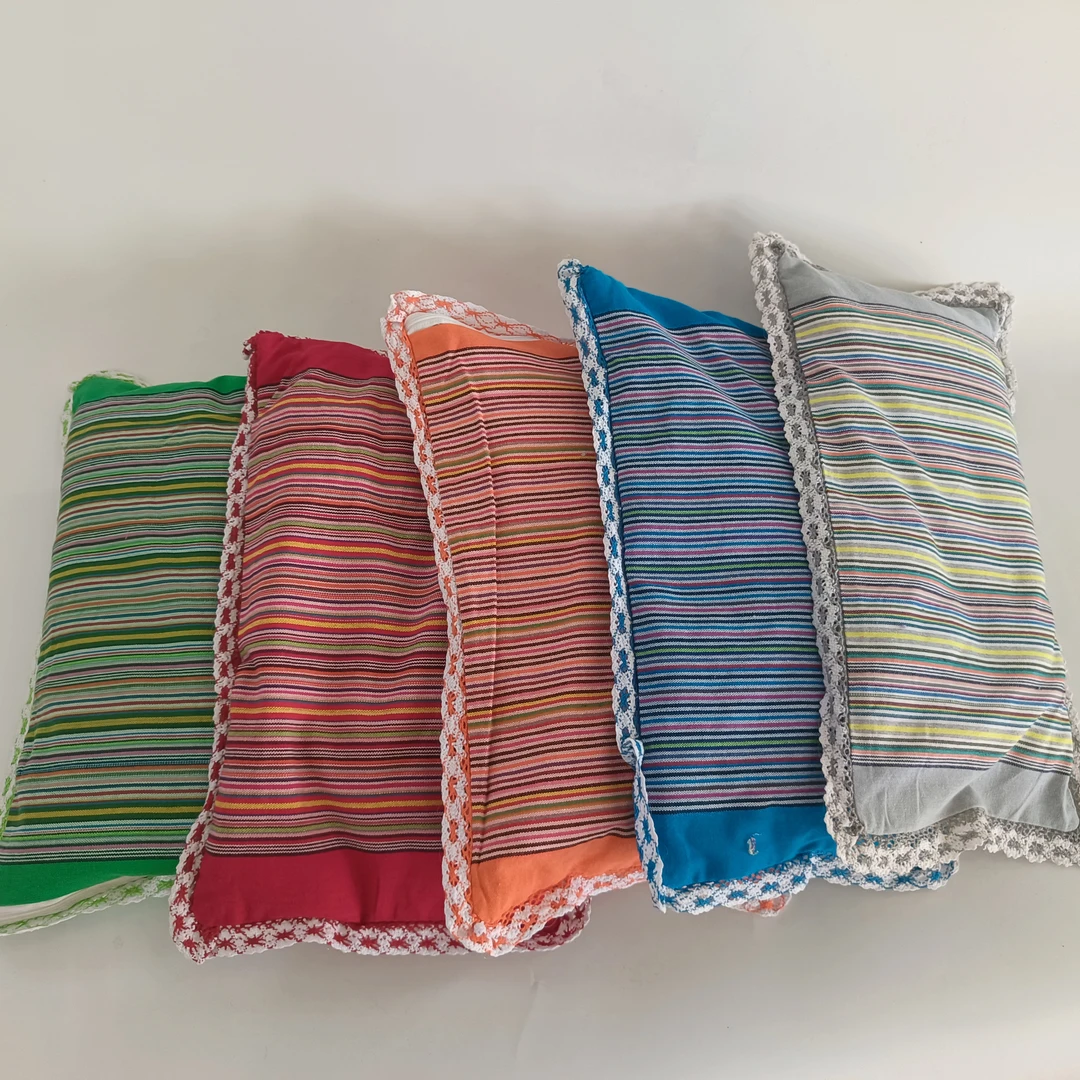 儿童枕老粗布荞麦枕棉麻棉枕透气荞麦壳枕头单人吸汗