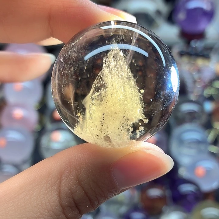 珠宝半成品水晶未镶嵌茶晶35微瑕介意勿拍