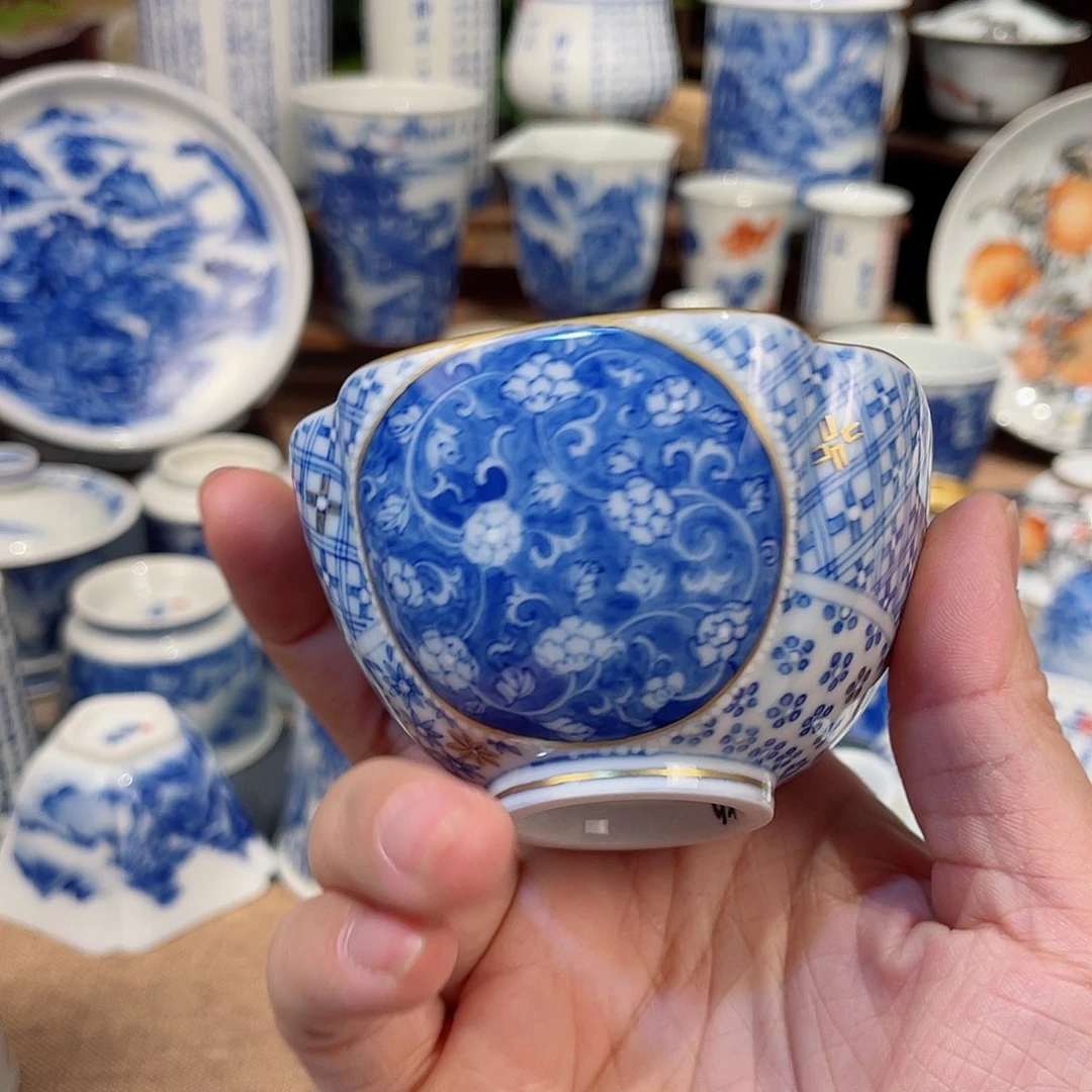 1*2微瑕描金主人杯……….