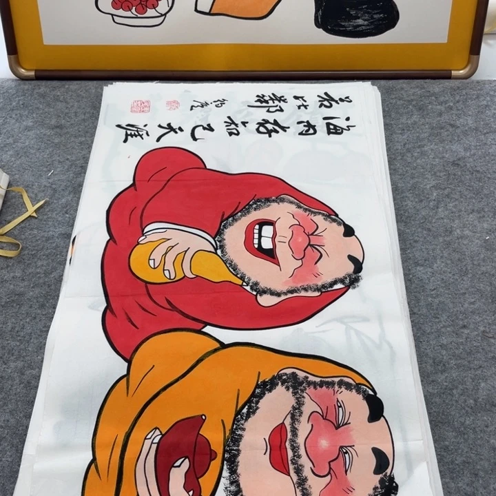 国画手绘禅意画一物一拍