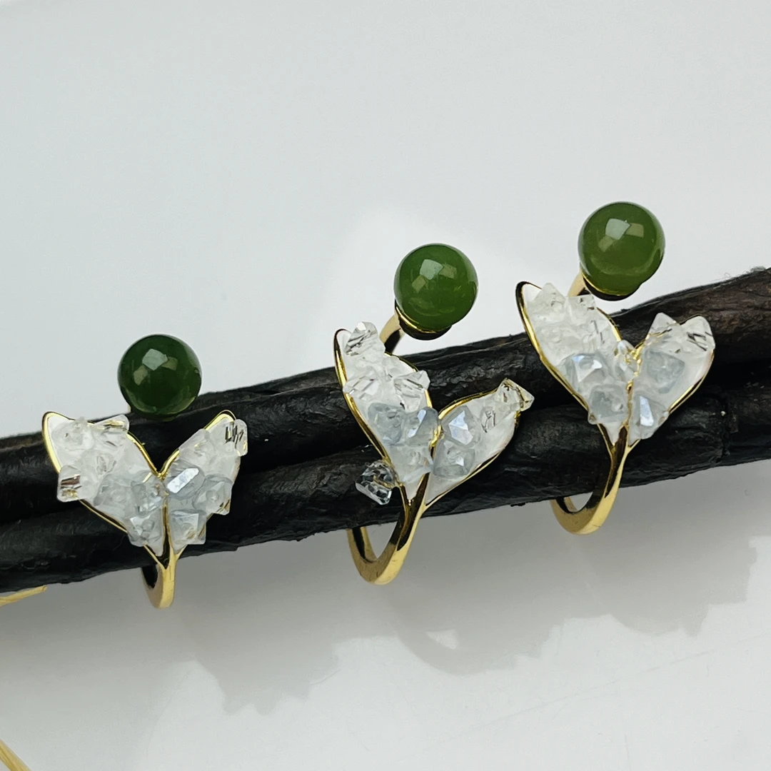 【刀客砍价王】天然和田玉精美百搭戒指多样性发一件&558177