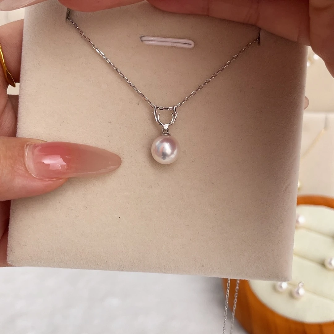 海水珍珠18K金镶嵌吊坠(赠链)