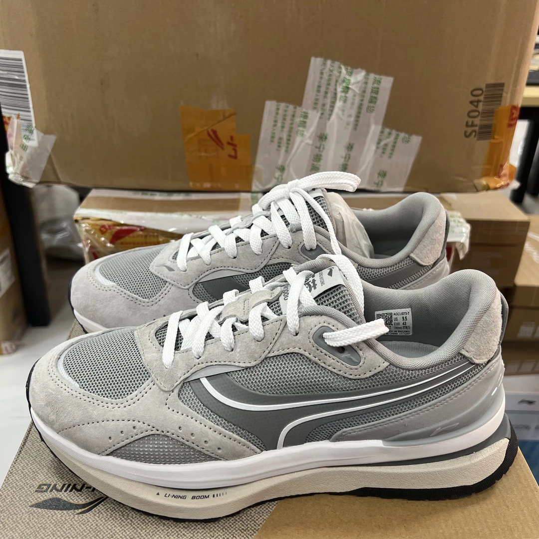 《B品以直播展示为准》色差-李宁男子休闲运动鞋AGCU073-7