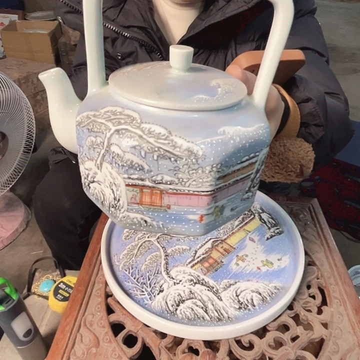 陶其他景德镇高温瓷提梁壶